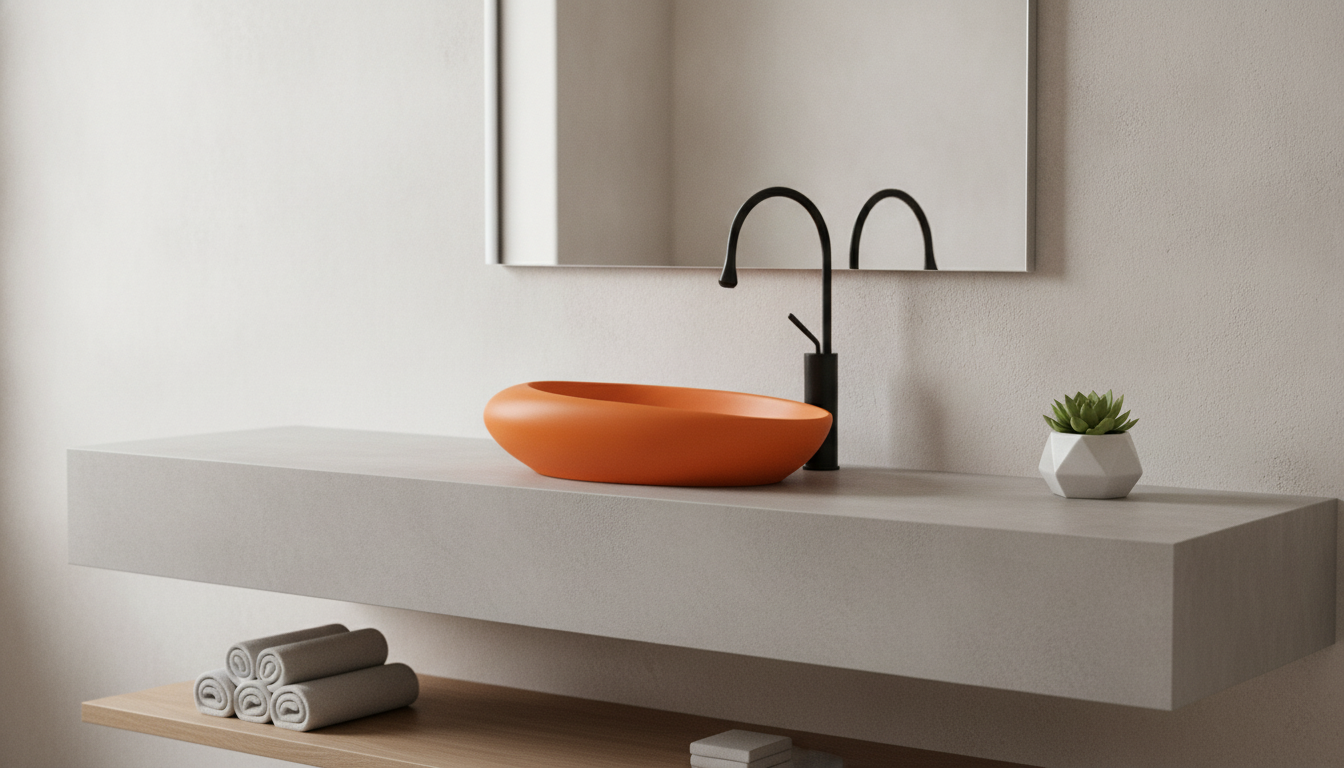 Nordic Oval Ceramic Countertop Basin: Luxury Spa Look