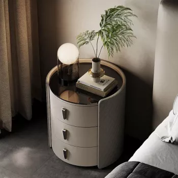 Modern Morocco Nightstand: Minimalist Warmth & Storage